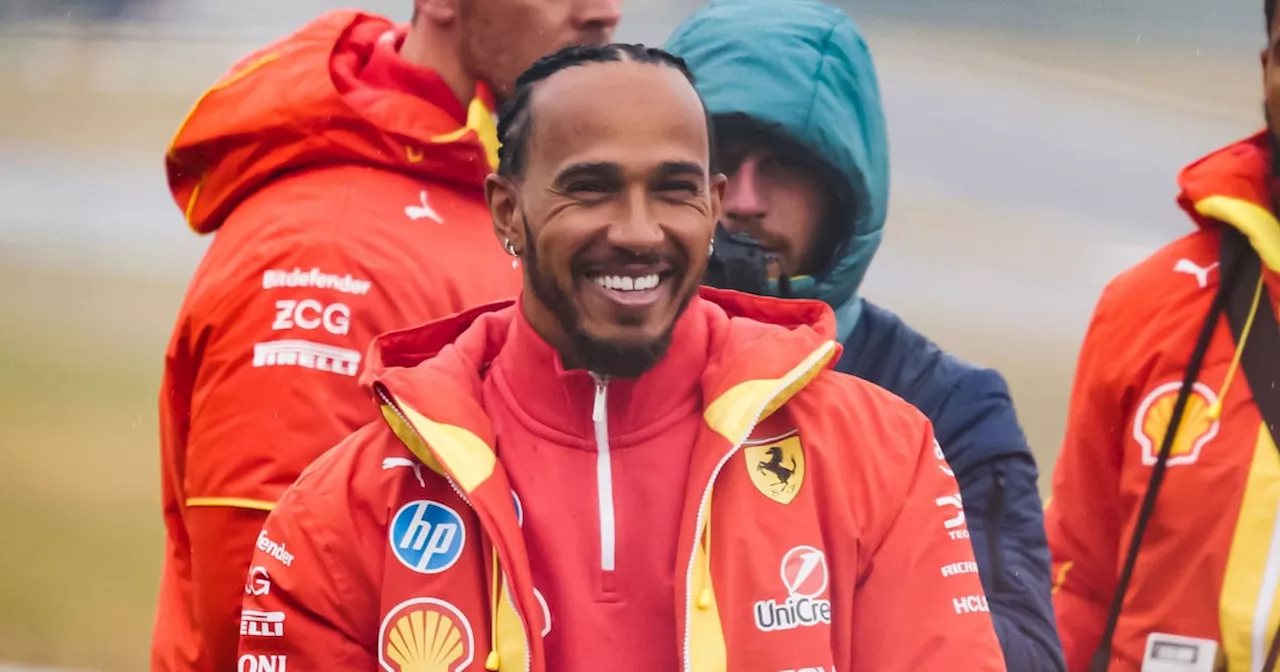 F1 champion Lewis Hamilton makes iconic first appearance in Ferrari red