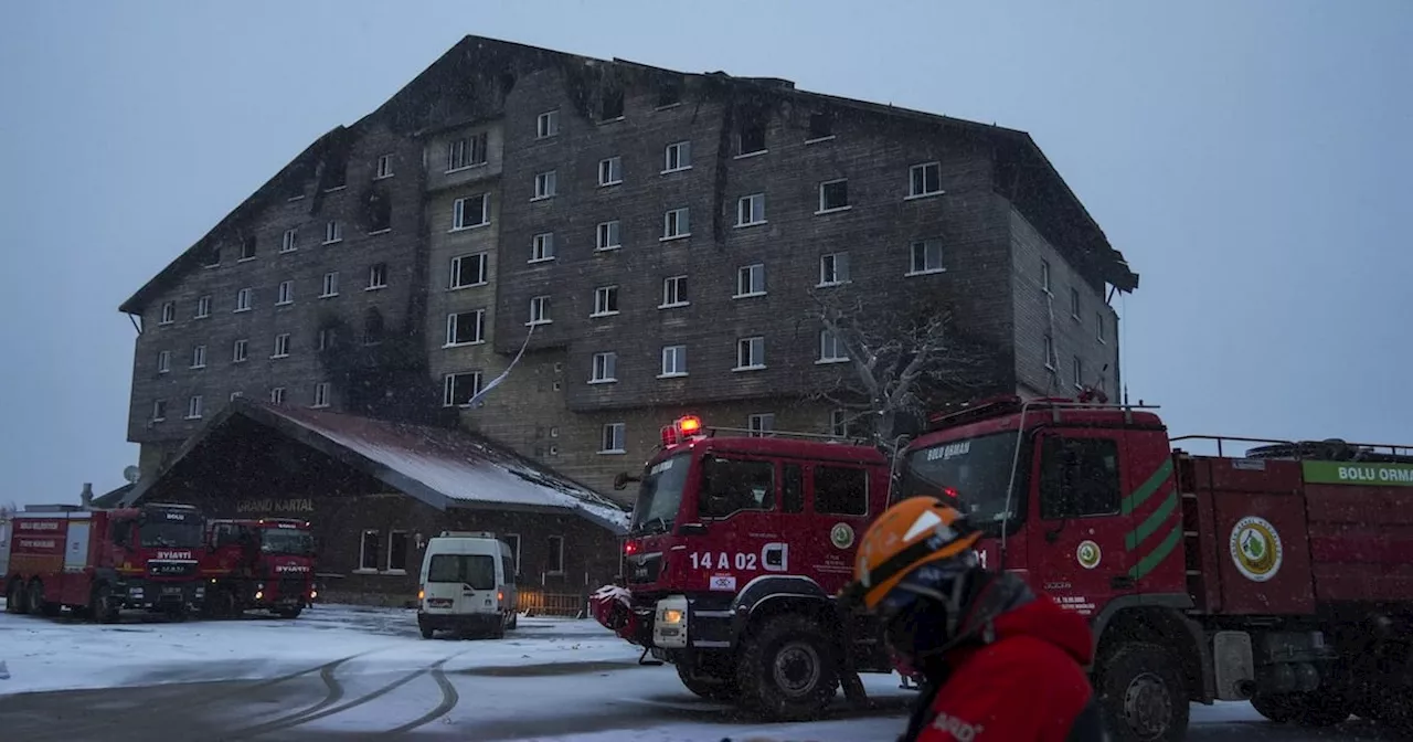 Fire Breaks Out at Turkish Ski Resort Hotel