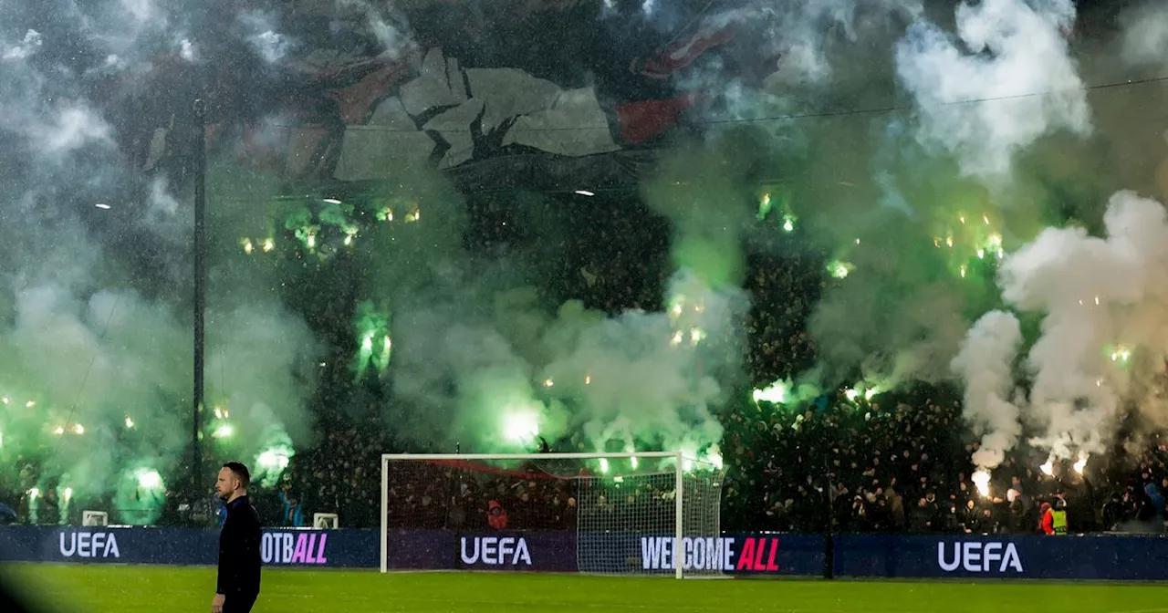 Champions League Clash Halted by Green Flare Smoke