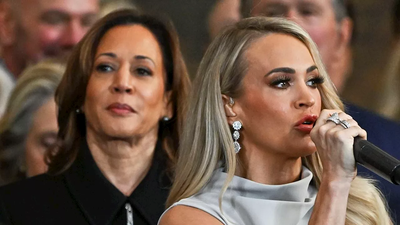 Carrie Underwood accused of 'snubbing' Kamala Harris at her performance at Donald Trump's...