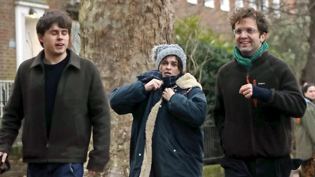 Helena Bonham Carter enjoys loved-up pub lunch with boyfriend Rye Dag Holmboe and son Billy