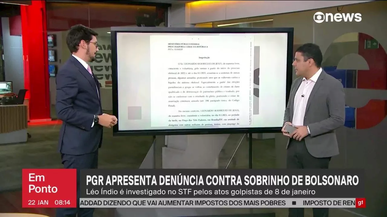 PGR denuncia sobrinho de Bolsonaro por crimes relacionados aos ataques de 8 de janeiro