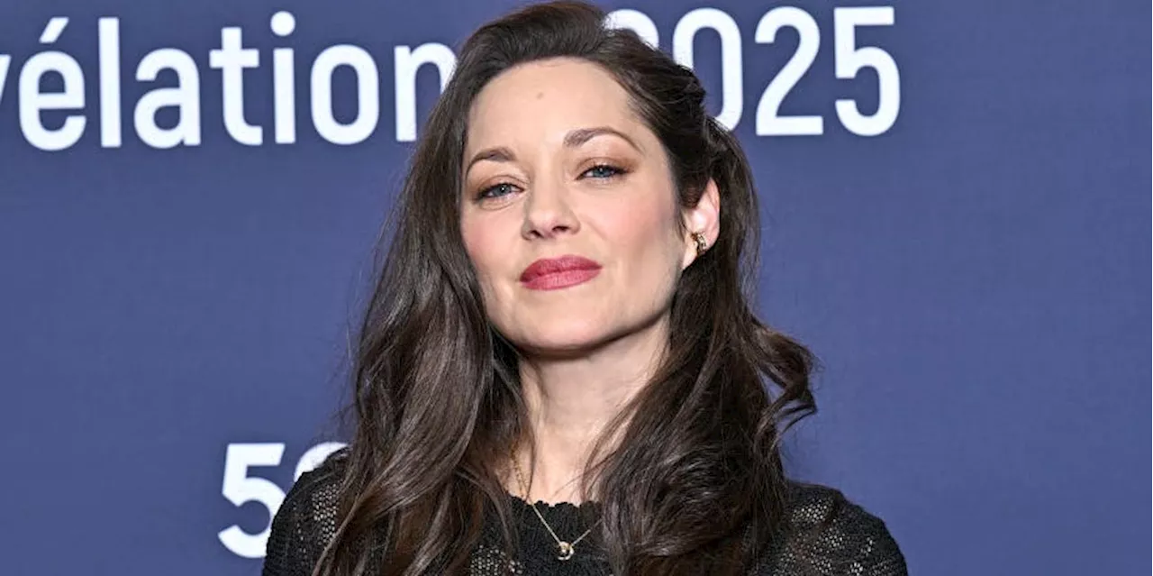 Marion Cotillard Channels Chanel's Cool-Girl Era in a Sheer Knit Dress