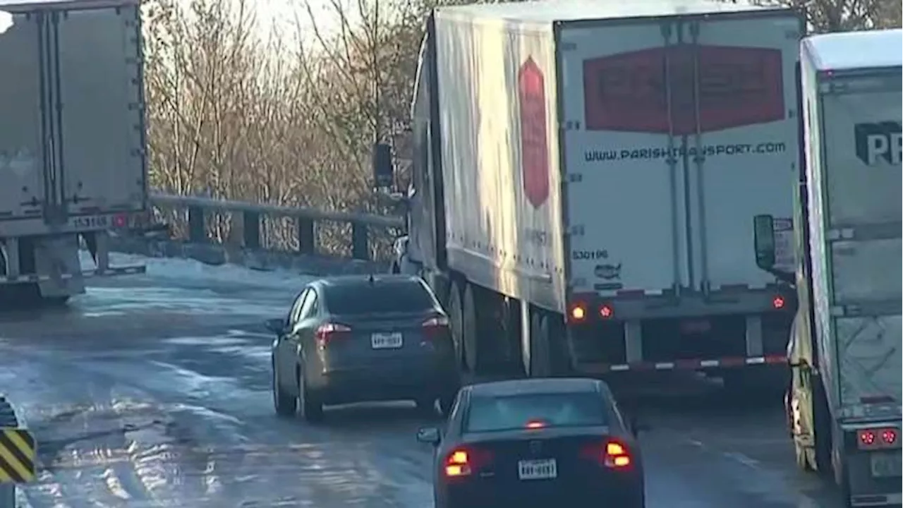 TRAFFIC ALERT: Icy roads in east Houston cause delays, frustrations at 610 and I-10 interchange