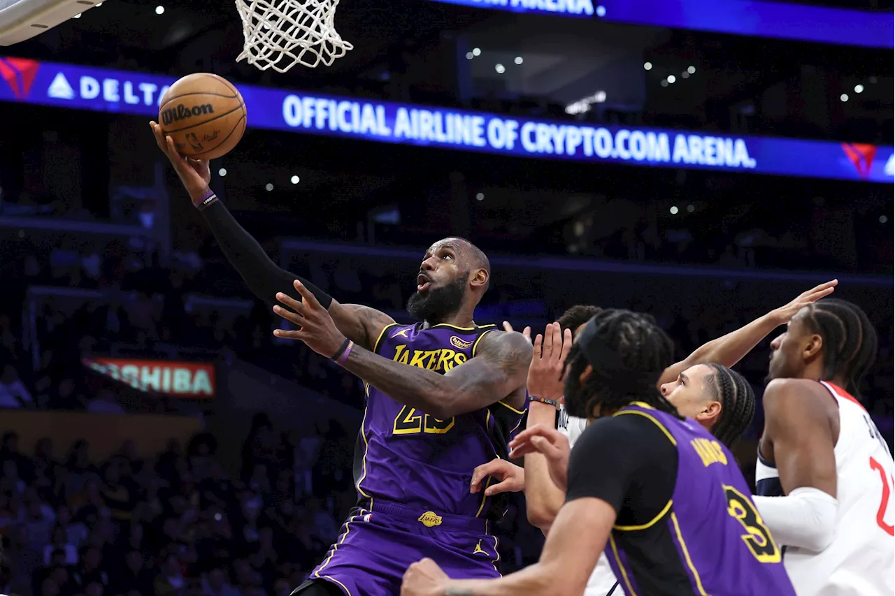 LeBron James makes triple-double as Lakers obliterate Wizards