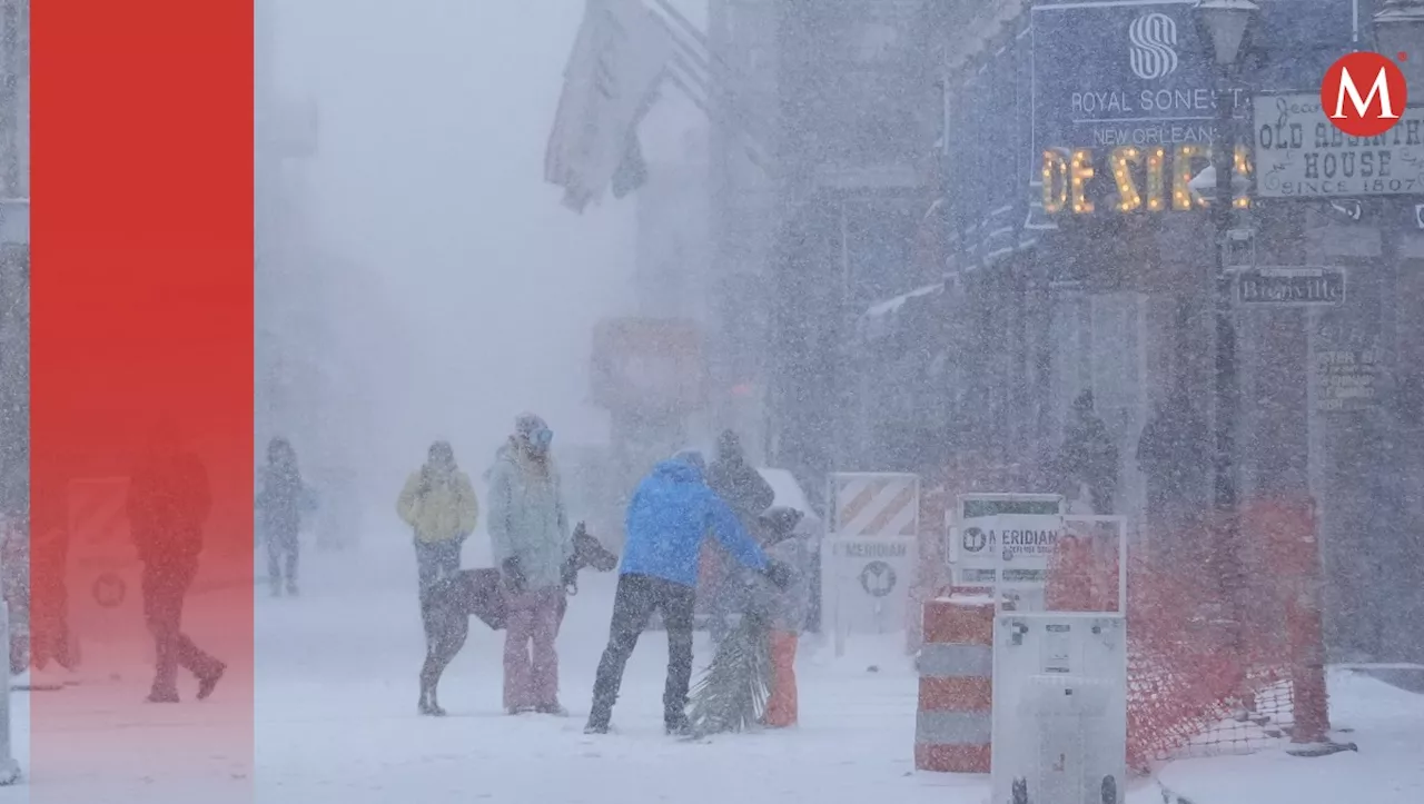 Tormenta gélida provoca inusual nevada en Houston y Nueva Orleans; Florida prepara quitanieves