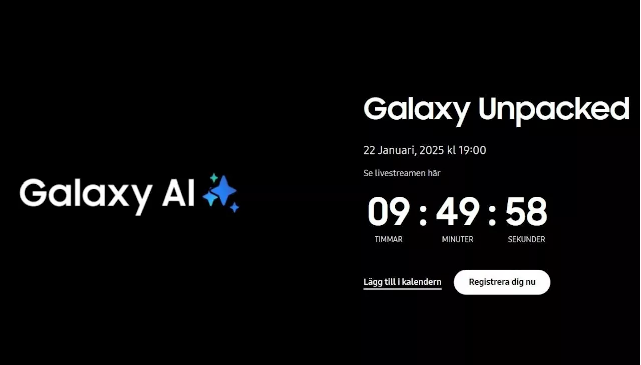 Samsung Galaxy Unpacked: S25-serien, Slim och AI-nyheter