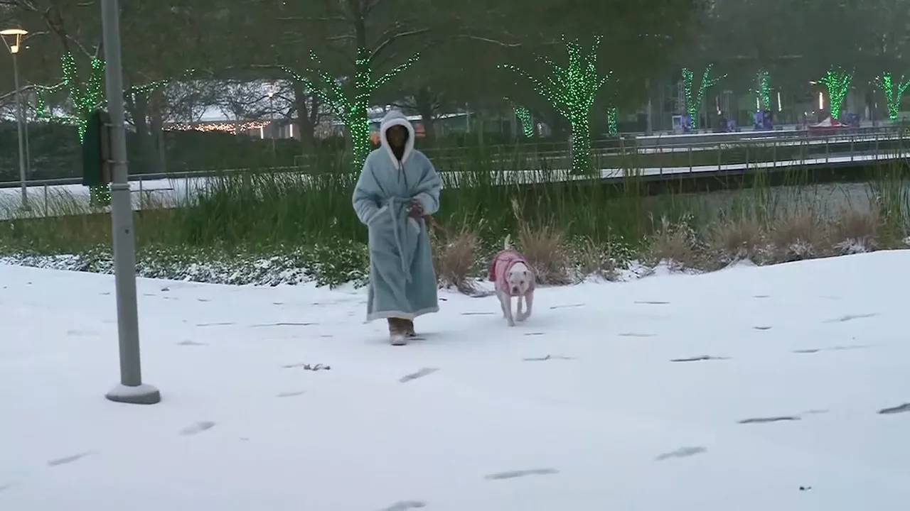 Snow blankets Central and Southeast Texas after winter storm passes through