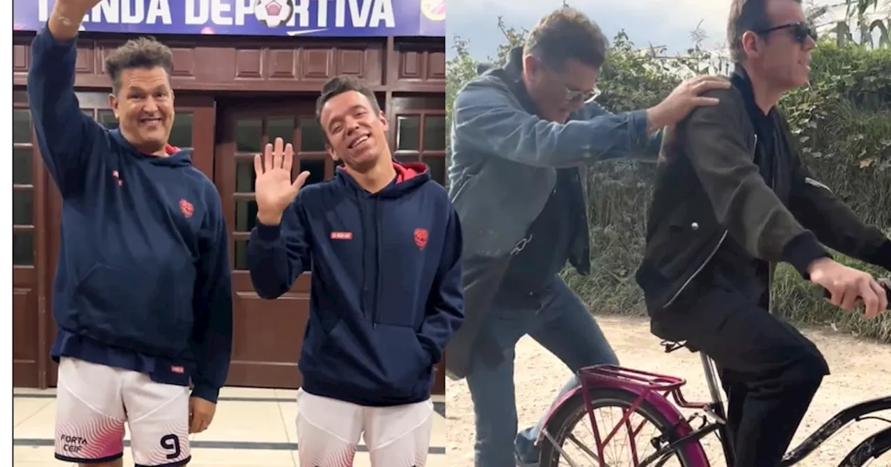 Carlos Vives y Rigo se midieron a la 'pecosa' junto a jugadores de Fortaleza y causaron furor en redes