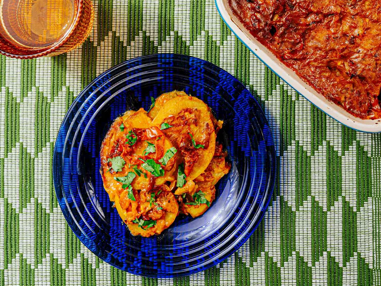 Spiced Potato Gratin with aloo kee bhujia Inspiration