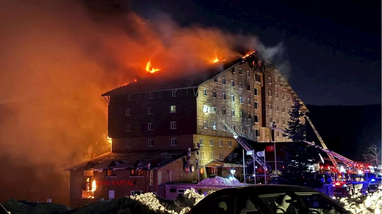 Fire at Turkey ski resort hotel kills 10, injures 32; media reports said some jumped to their death