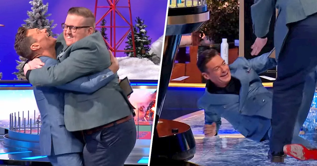 Wheel of Fortune Contestant's Celebration Sends Ryan Seacrest Tumbling