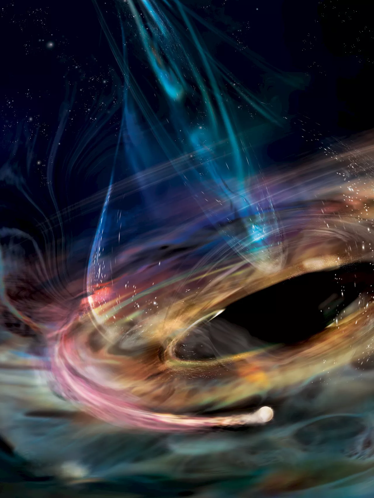 Astronomers Witness Real-Time Formation of Plasma Jets from a Supermassive Black Hole