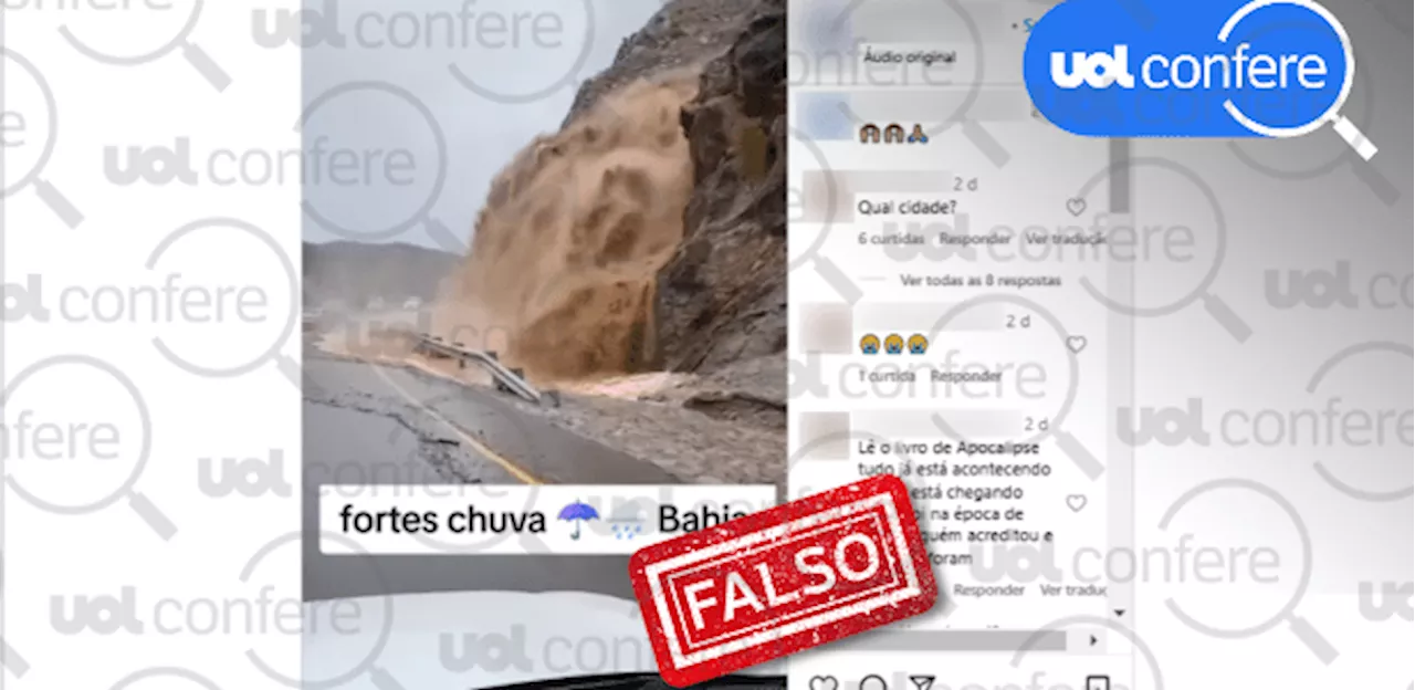 Vídeo viralizado nas redes sociais espalha informações falsas sobre as tempestades na Bahia