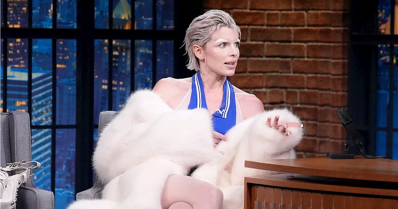 Julia Fox Brings Mayonnaise Mayhem to Late Night with Dsquared2 Ice Skates