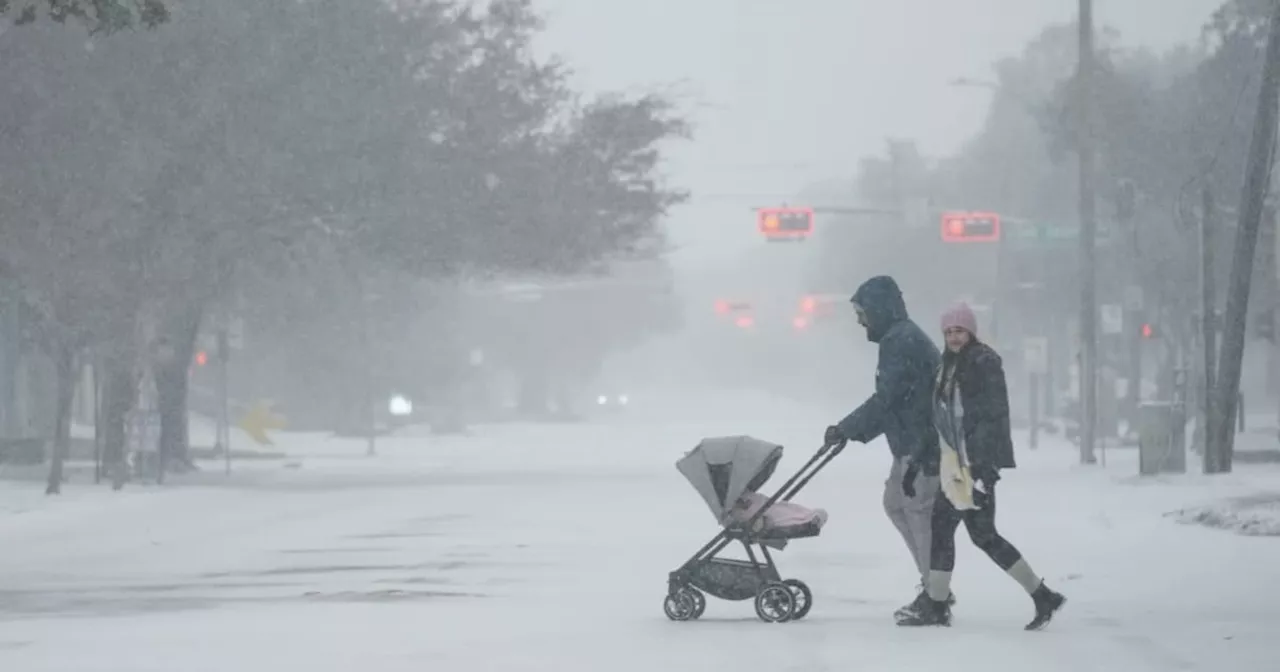 Impresionantes videos de las históricas nevadas que sorprenden a Florida y Luisiana