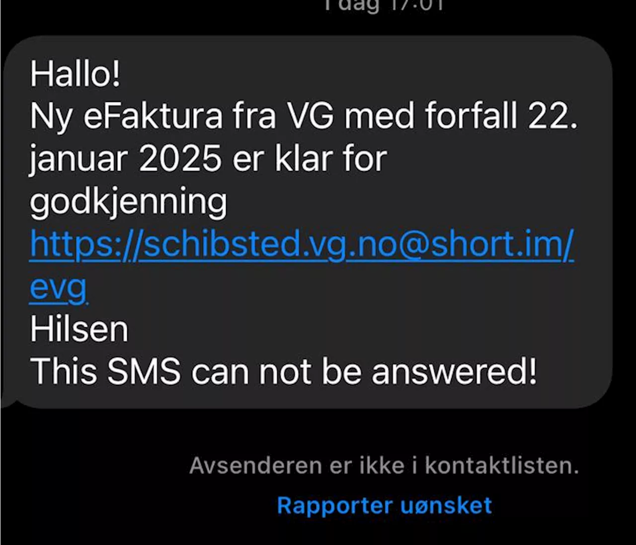 VG advarer mot svindel SMS