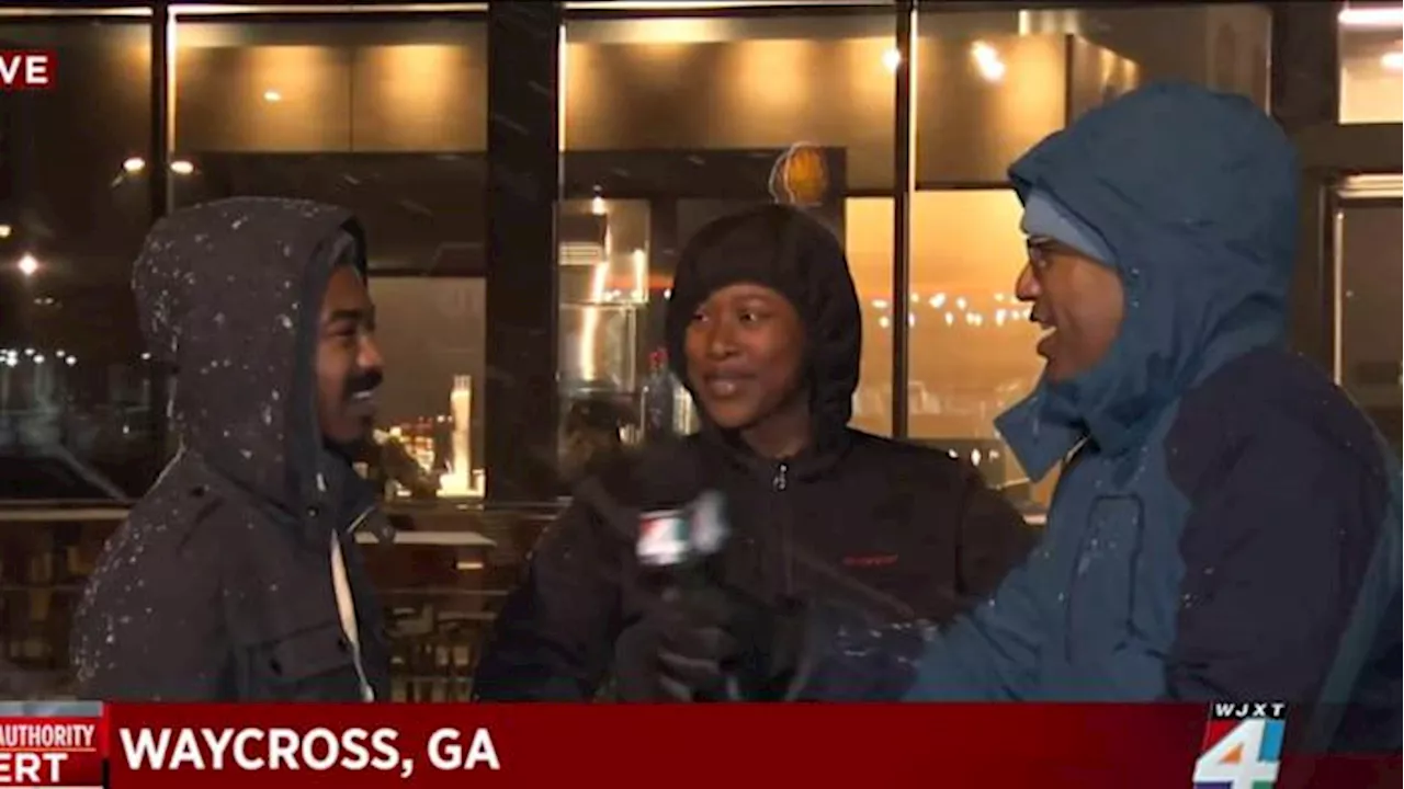 Waycross Enjoys a Taste of Winter Wonderland as Snow Falls