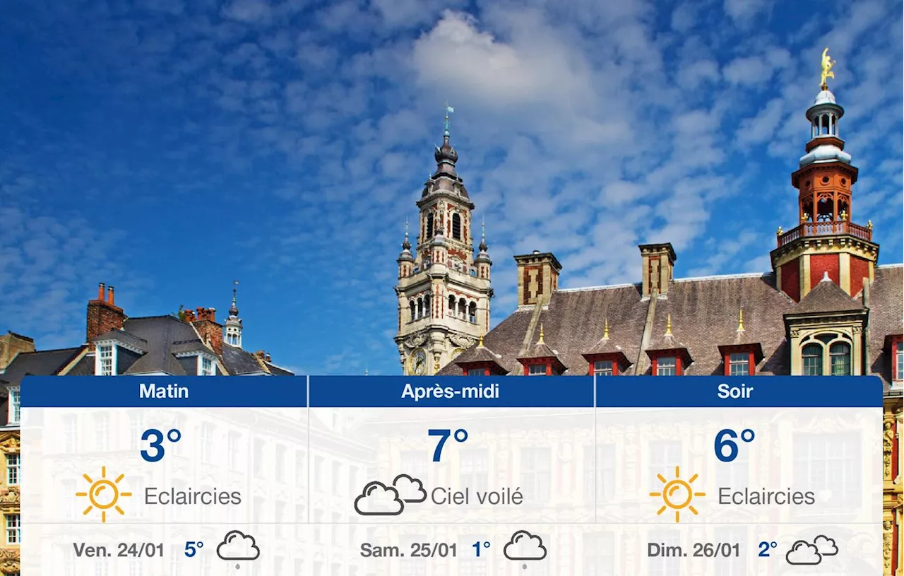 Météo Lille: prévisions du jeudi 23 janvier 2025