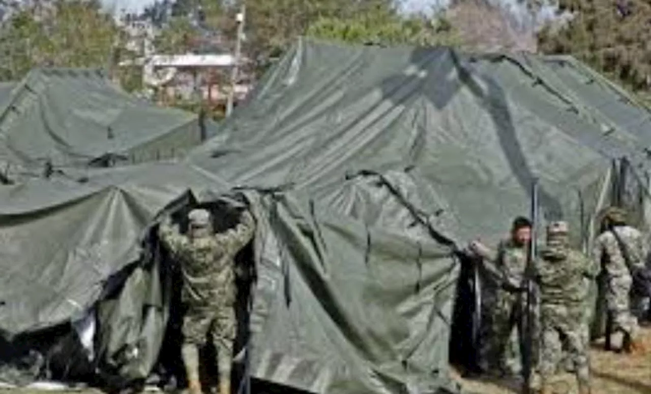 Mexico troops set up migrant shelters for Trump deportees