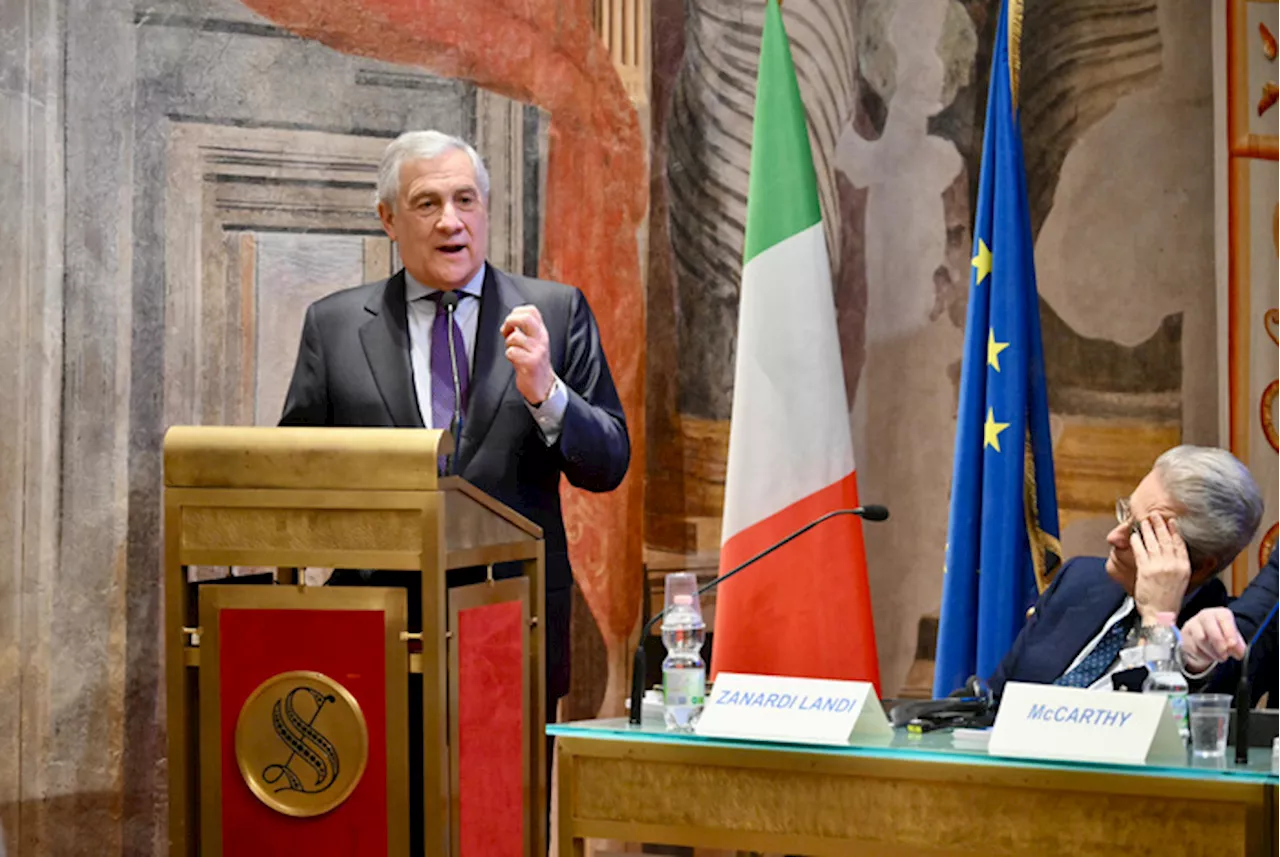 Il ministro Antonio Tajani al meeting 'Europa