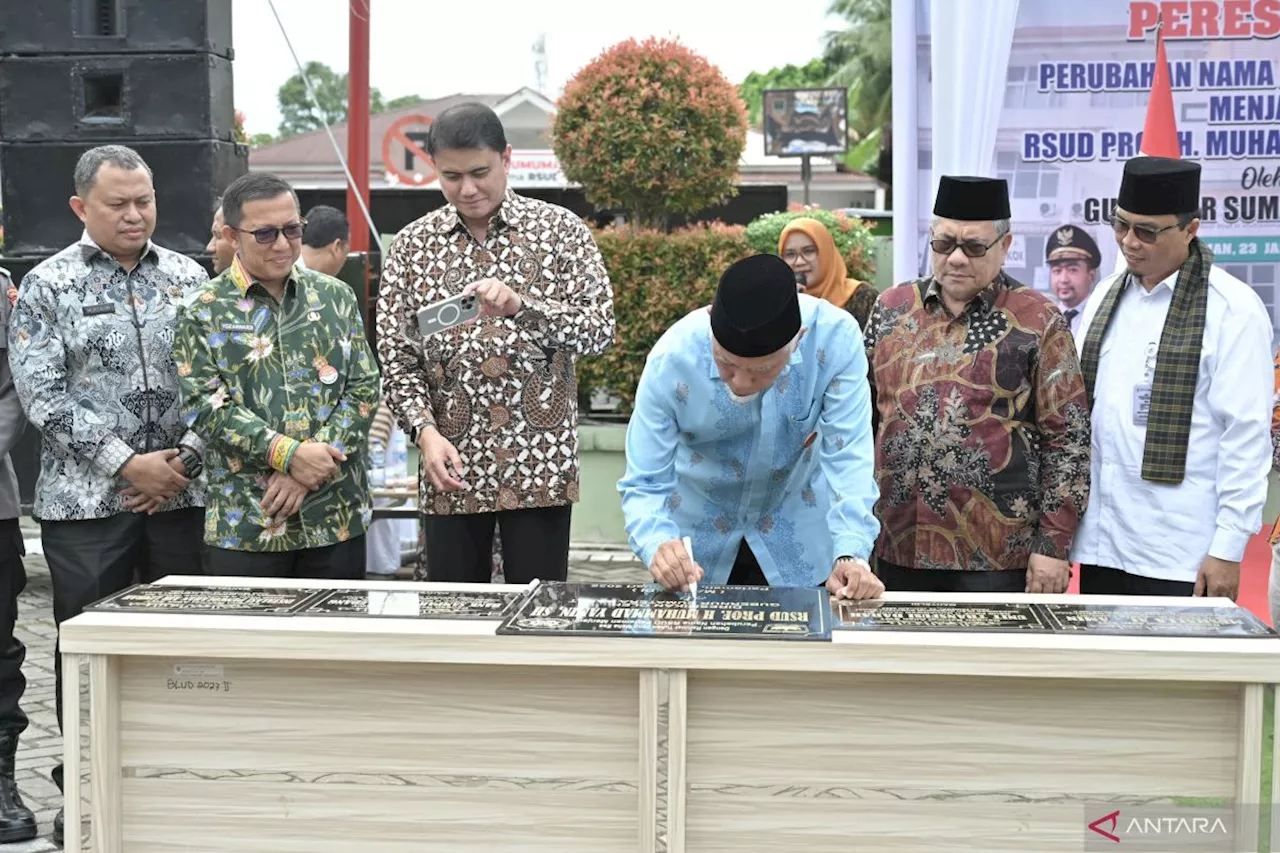 RSUD Pariaman Dipersembahkan Bernama RSUD Prof H Muhammad Yamin SH