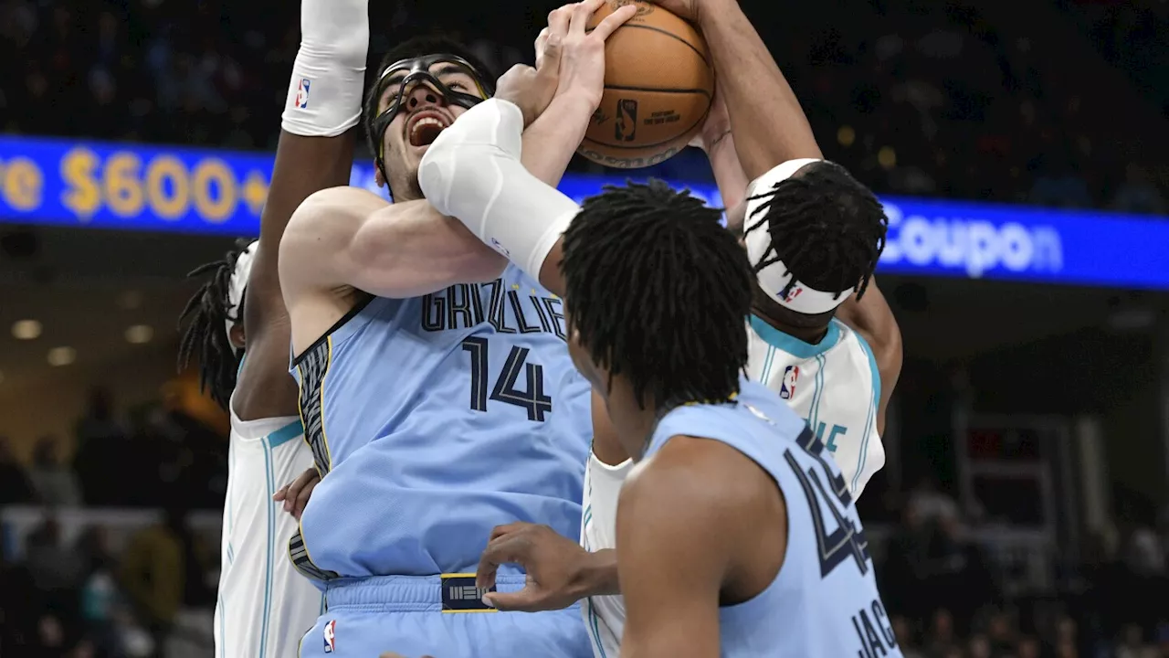 Bane, Kennard help the Grizzlies build early lead in 132-120 victory over the Hornets