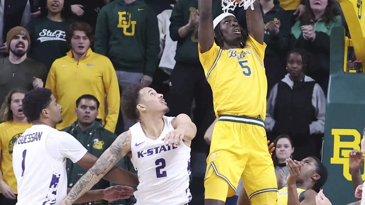 Freshman VJ Edgecombe scores 30 to rally Baylor to a 70-62 win over Kansas State