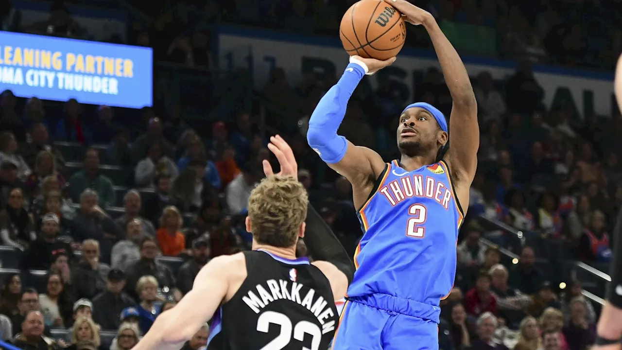 Shai Gilgeous-Alexander scores career-high 54 in Thunder's 123-114 win over Jazz