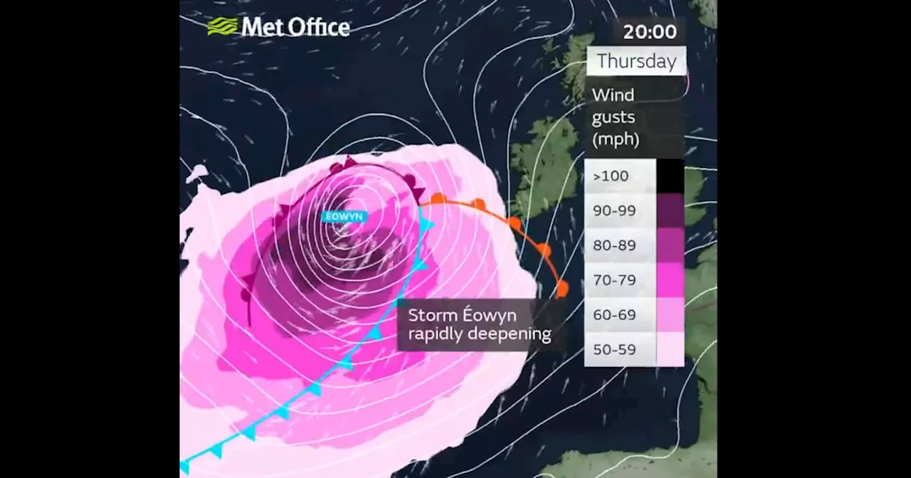 Storm Éowyn LIVE as Met Office issue red warning for Northern Ireland