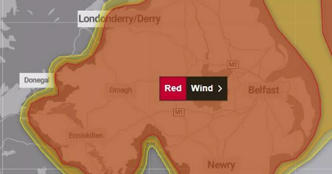 What we know so far as red wind warning for NI issued by Met Office