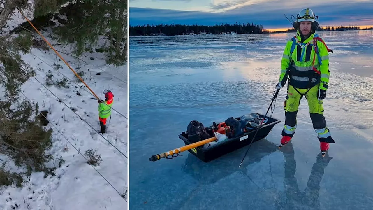 Elektriker auf Schlittschuhen: Stromausfall in Schweden gelöst