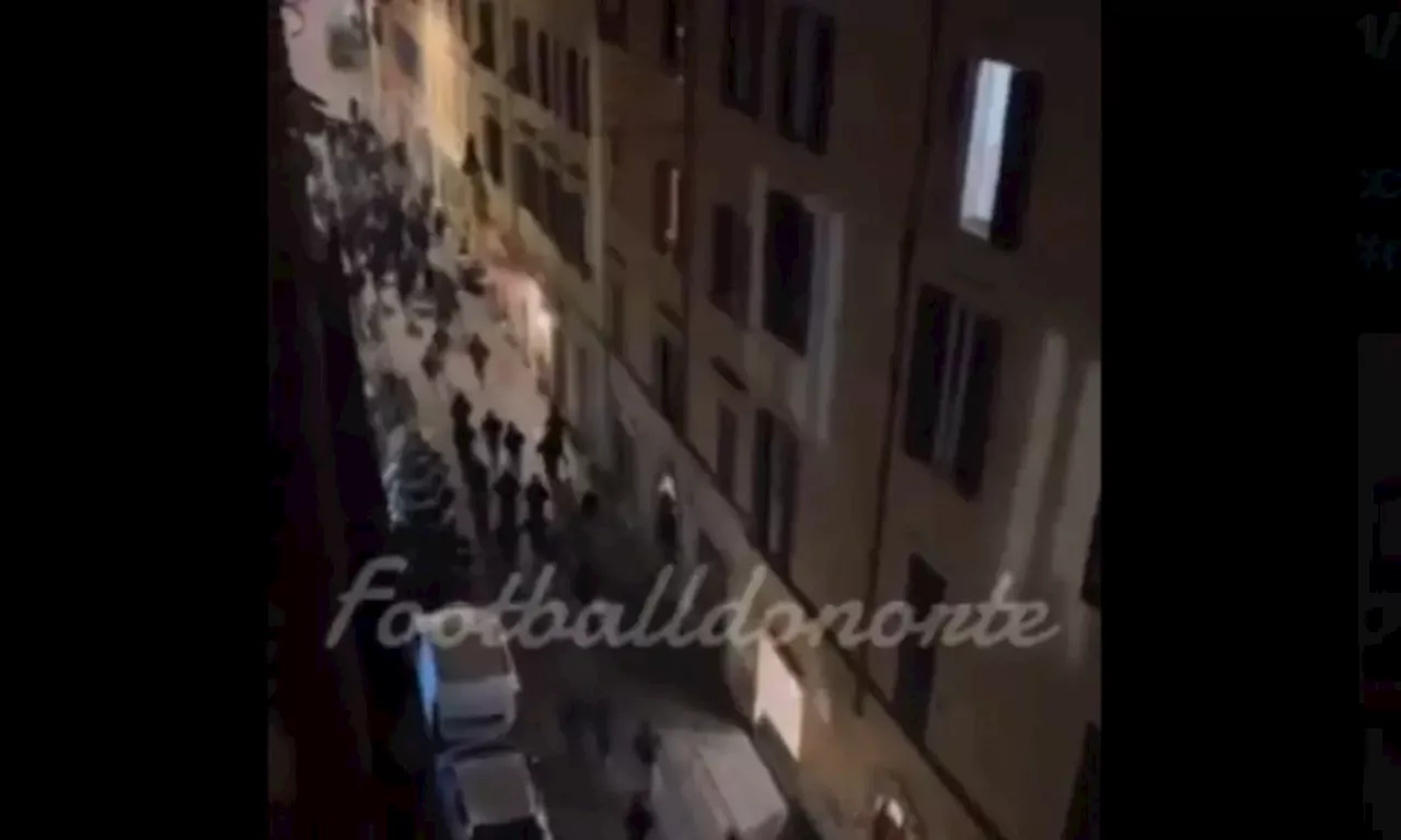 Batalla campal entre hinchas de Lazio y Real Sociedad dejó 3 apuñalados y varios heridos