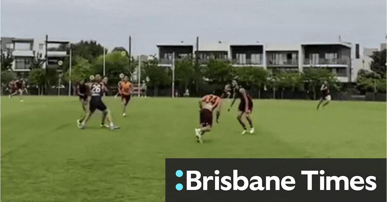 Hawthorn's Nick Watson takes a spectacular mark at training