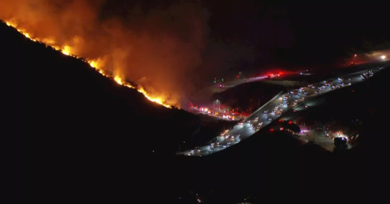 Sepulveda Fire ignites near 405 Freeway, with evacuation warnings in Bel Air