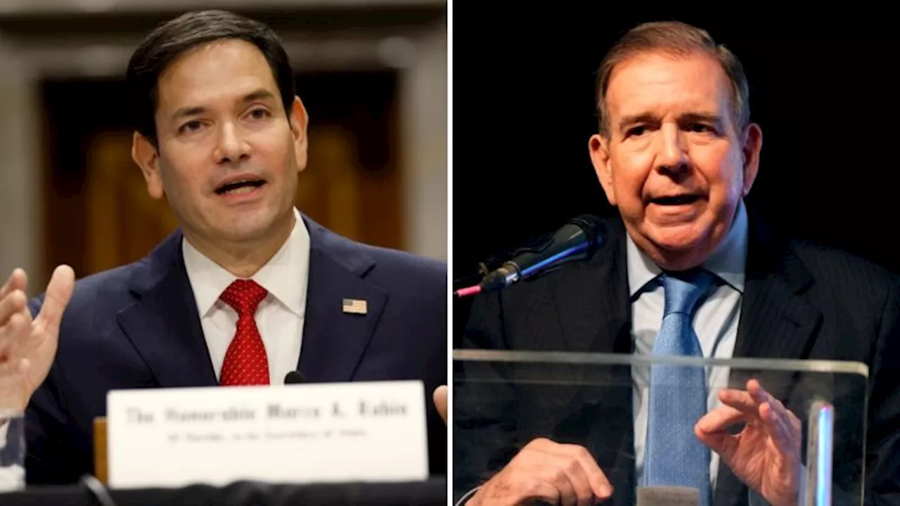 Marco Rubio habla con Edmundo González y le reitera reconocimiento como 'presidente legítimo' de Venezuela