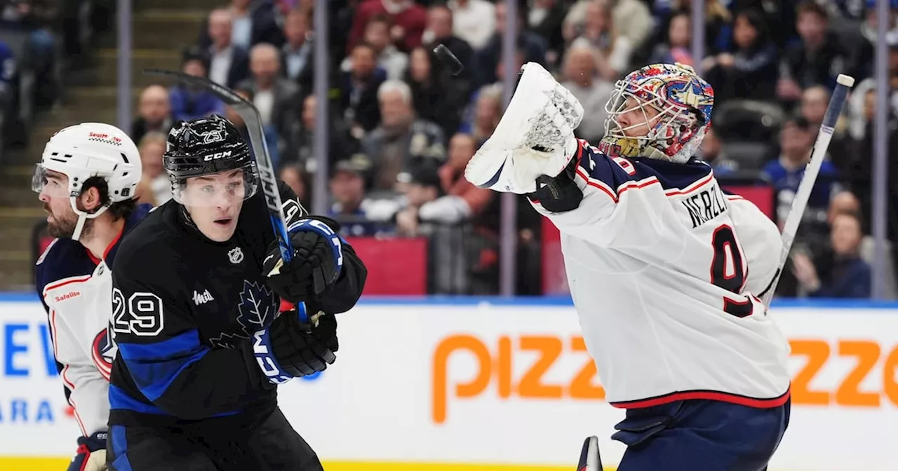 Adam Fantilli's first hat trick powers Blue Jackets past Maple Leafs 5-1