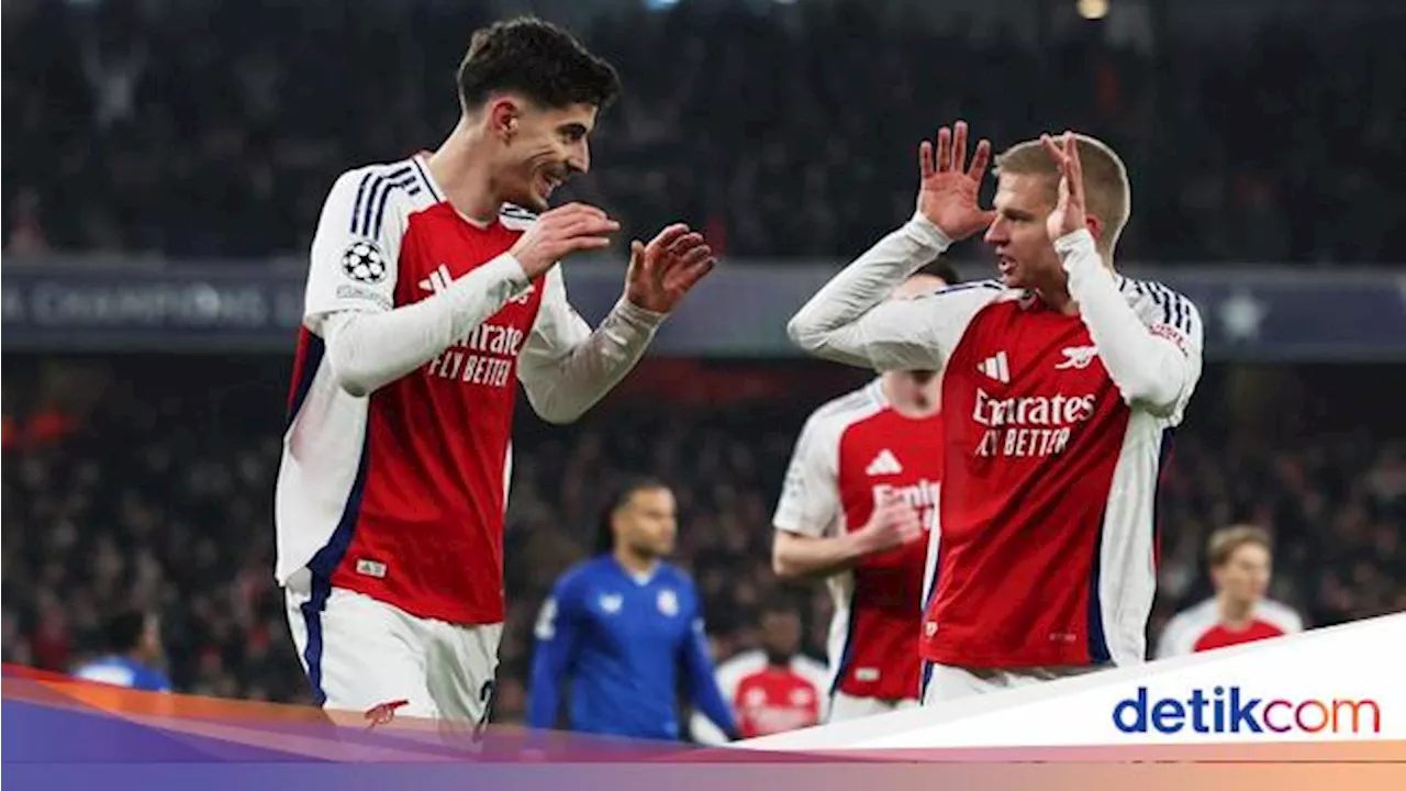 Arsenal Menang Telak atas Dinamo Zagreb di Liga Champions