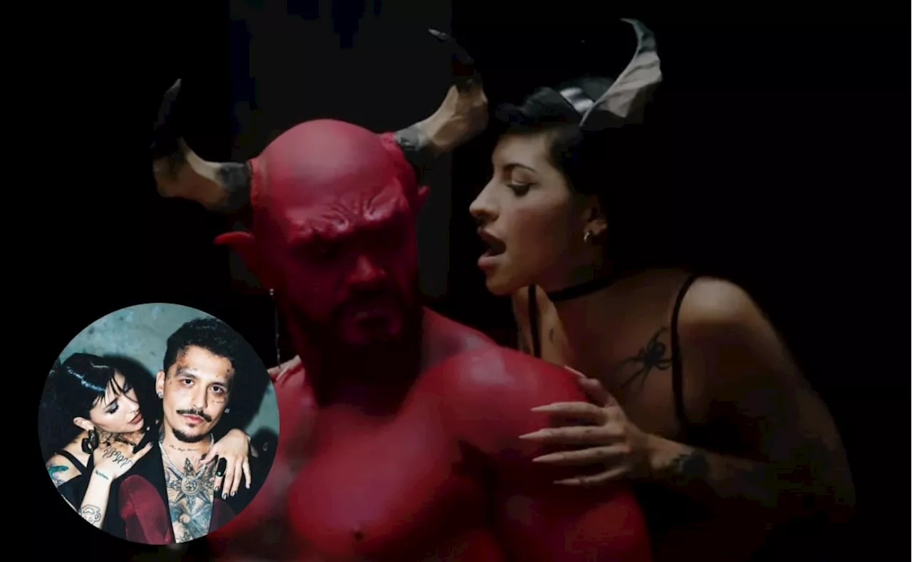 Unos cuernos y un vestido rojo Dolce; esto significa el nuevo video de Cazzu, ¿indirecta para Nodal y Ángela Aguilar?