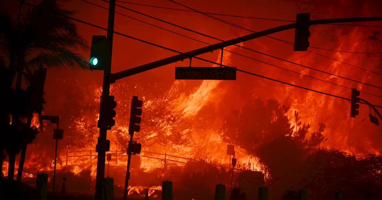 Mass evacuations after explosive new fire erupts near Los Angeles