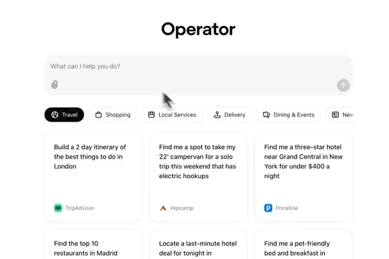 OpenAI presenta Operator, su agente de IA capaz de planificarte las vacaciones