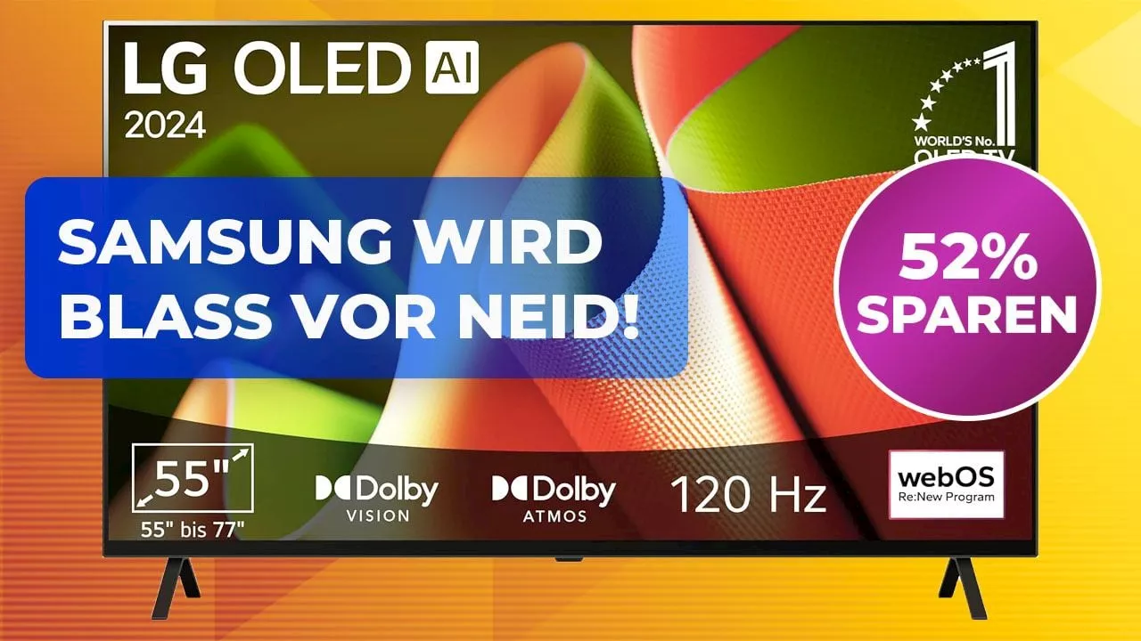 LG OLED B4: Top-4K-Fernseher mit 50% Rabatt bei Amazon