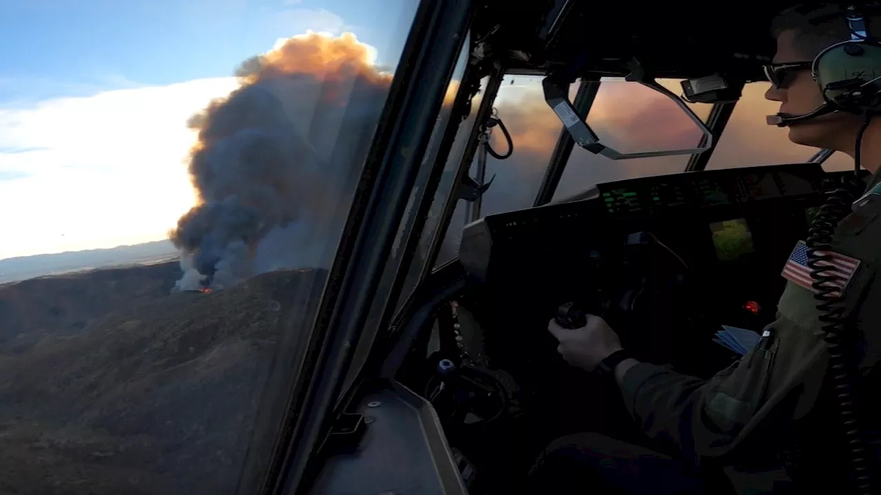 Dramatic Video Shows California Air National Guard Plane Battling Hughes Fire