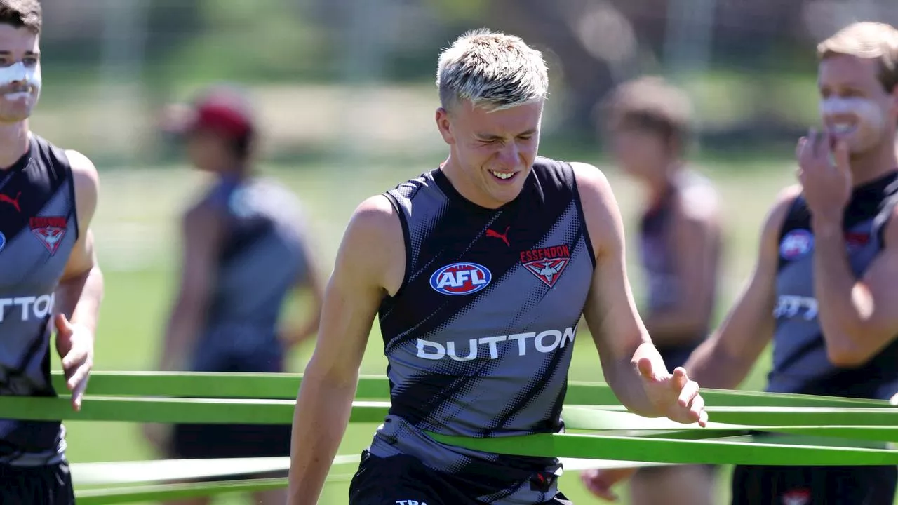 Essendon’s biggest emerging star is ‘fitter and stronger’… and he’s eyeing a ‘dual threat’ role