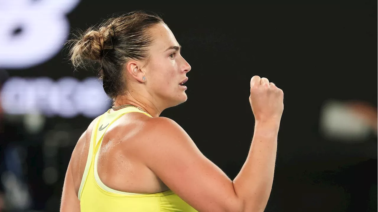 Open d'Australie : double tenante du titre, Aryna Sabalenka se qualifie pour sa troisième finale consécutive à