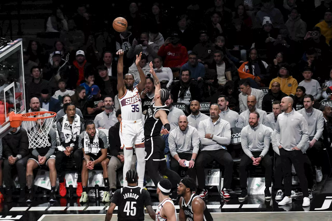 NBA: Kevin Durant, Devin Booker lead Suns past skidding Nets