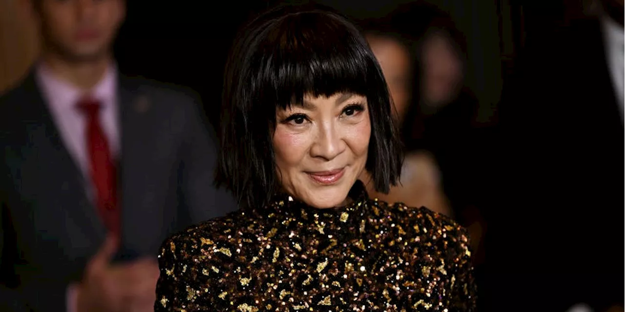 Michelle Yeoh Is Fierce in This Sparkly Leopard-Print Gown Straight Off the Runway