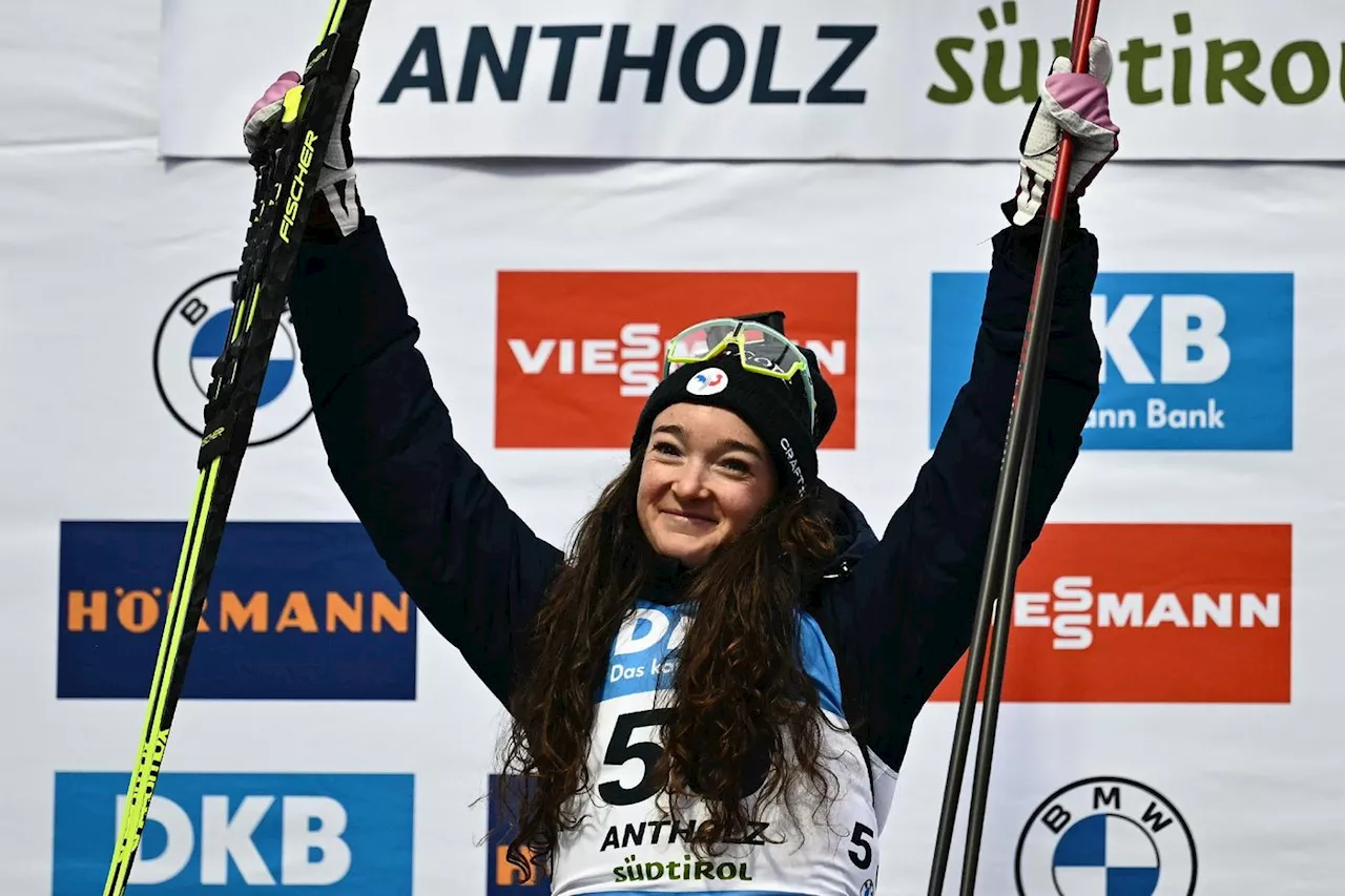 Biathlon: Jeanmonnot s'impose à Anterselva et reprend sa marche en avant