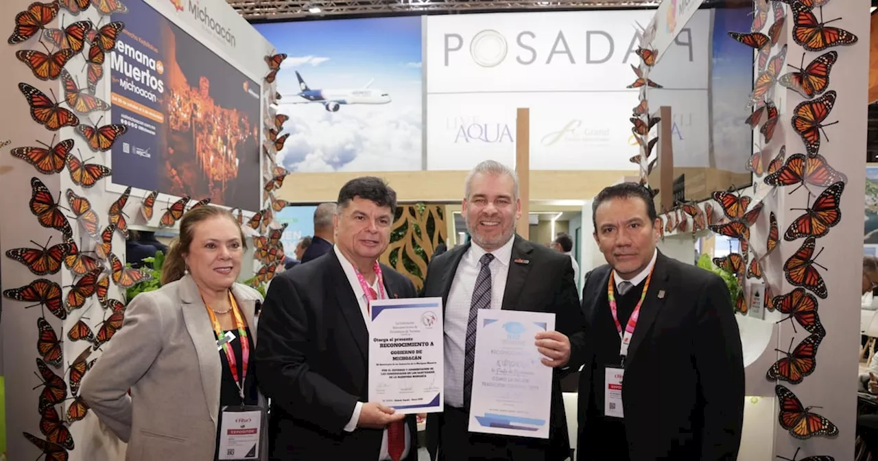 Alfredo Ramírez Bedolla presume a Michoacán en la Fitur de Madrid