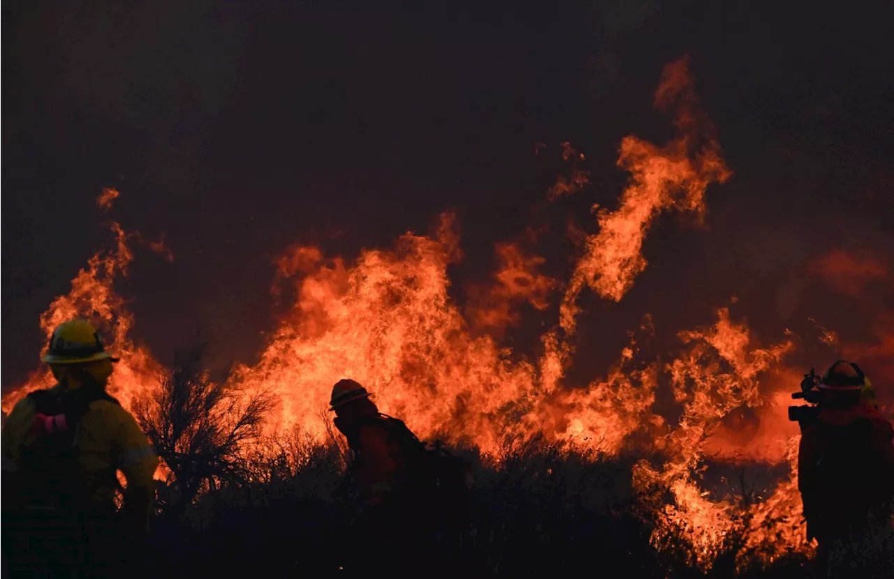 Mass evacuations after explosive new fire erupts near Los Angeles